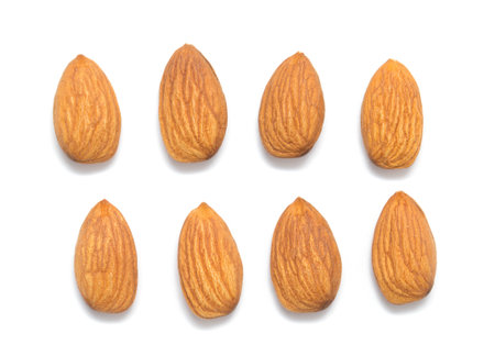 Almond isolated on white backgroundの写真素材