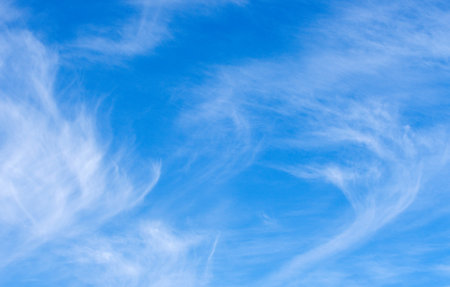 white clouds in blue skyの写真素材