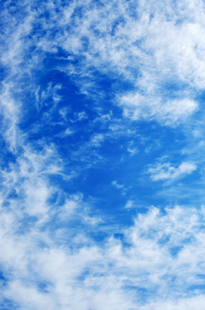 white clouds in blue skyの写真素材