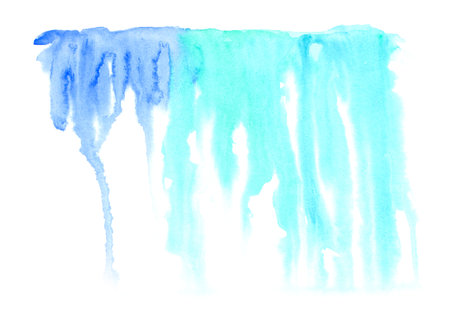 Abstract blue and green watercolor background textureの写真素材