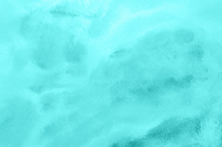 Green watercolor on paper backgroundの写真素材