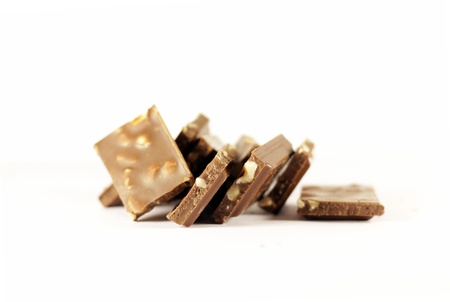 Stack of chocolate isolated