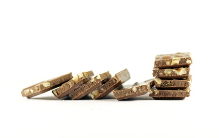 Stack of chocolate isolatedの写真素材