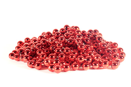 red beads isolated for new yearの写真素材