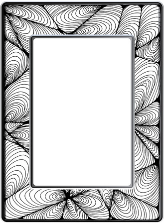 Frame vector image. Floral hand drawnのイラスト素材