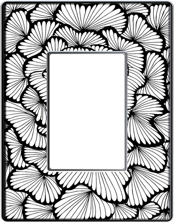 Frame vector image. Floral hand drawnのイラスト素材