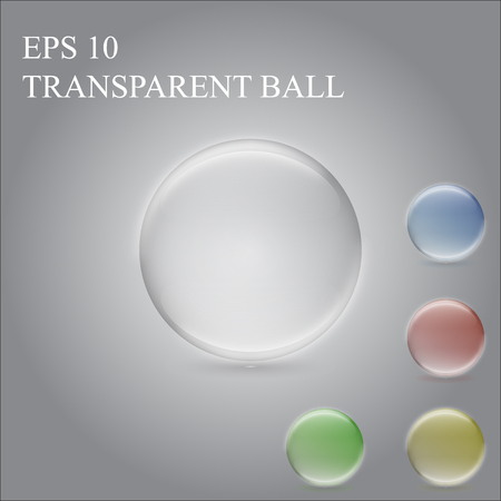 Transparent ball, colored sphereのイラスト素材