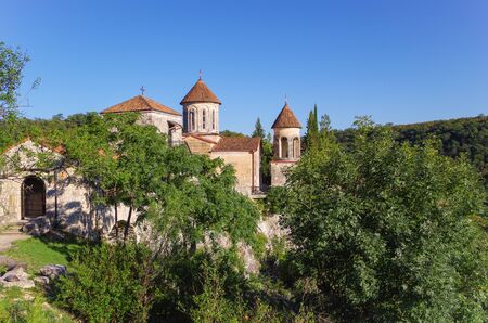 Monastery Motsameta, located on the picturesque mountain over the Rioni River. Georgia, Imereti...