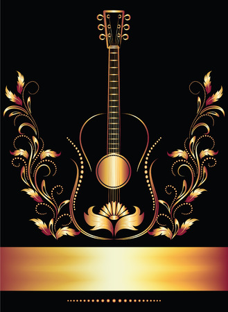 Title page with guitar のイラスト素材