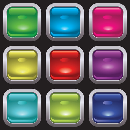 Set of buttonのイラスト素材