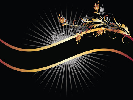 Background with golden ornament for various design artworkのイラスト素材