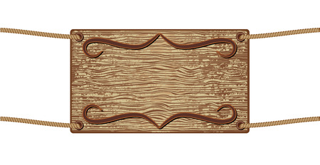 Wooden  signboard for textのイラスト素材