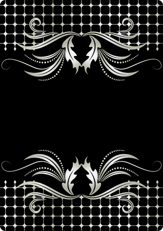 Background with silver ornament for various design artworkのイラスト素材