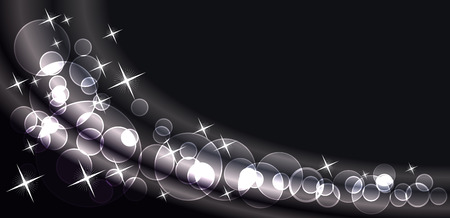 Abstract glowing background with translucent circles and starsのイラスト素材