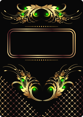 Background with golden ornament for various design artworkのイラスト素材