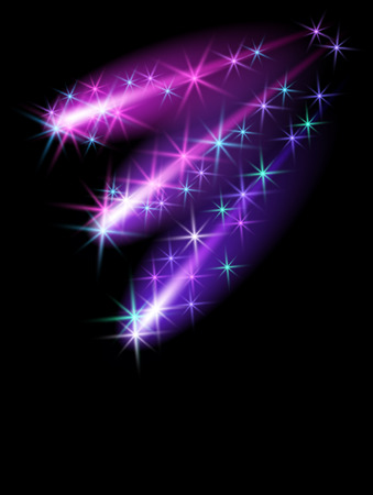 Glowing background with starsのイラスト素材