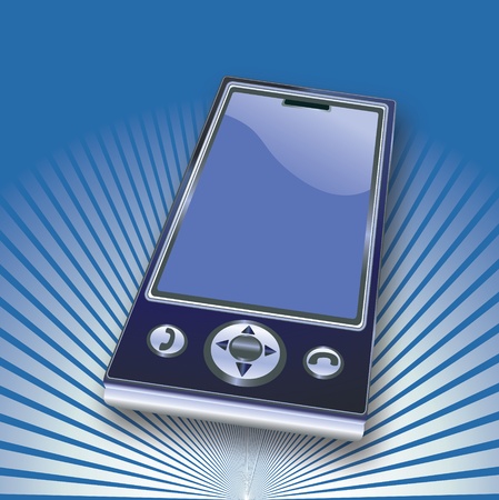 Mobile phone and rayのイラスト素材