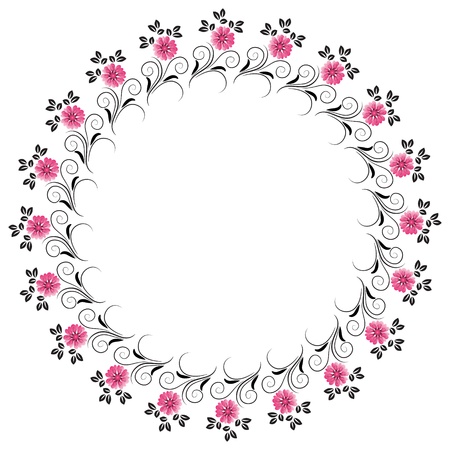 Decorative round frame for various design artworkのイラスト素材