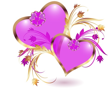 Card with decorative heartsのイラスト素材