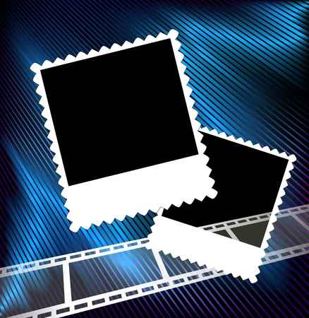 Page layout photo album with filmstripのイラスト素材