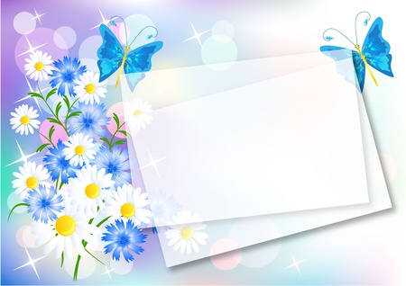 Floral background for an insert of the text or a photo.のイラスト素材