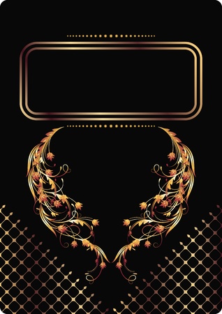 Background with golden ornament for various design artworkのイラスト素材