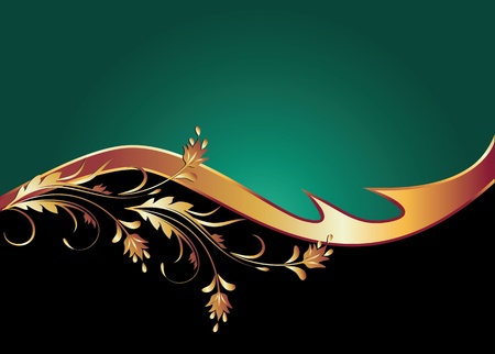 Background with golden ornament for various design artworkのイラスト素材