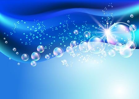 Glowing background with bubblesのイラスト素材