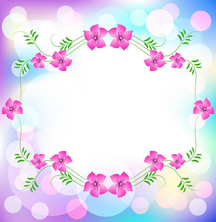 Floral background with bokehのイラスト素材