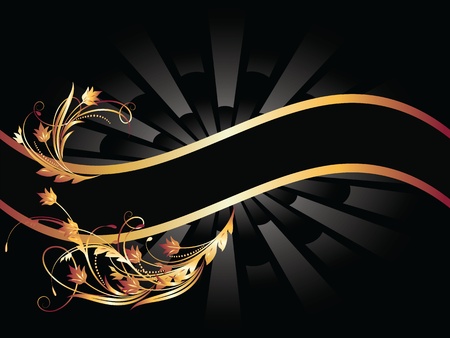 Background with golden ornament for various design artworkのイラスト素材