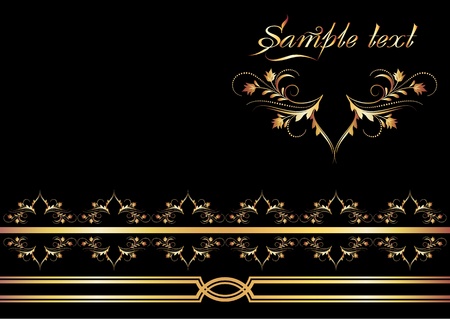 Background with golden ornament for various design artworkのイラスト素材