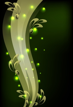 Glowing background with translucent ribbonsのイラスト素材