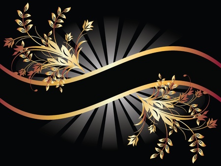 Background with golden ornament for various design artworkのイラスト素材