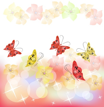 Floral background for an insert of the text or a photo.のイラスト素材