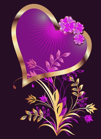 Card with decorative heartsのイラスト素材