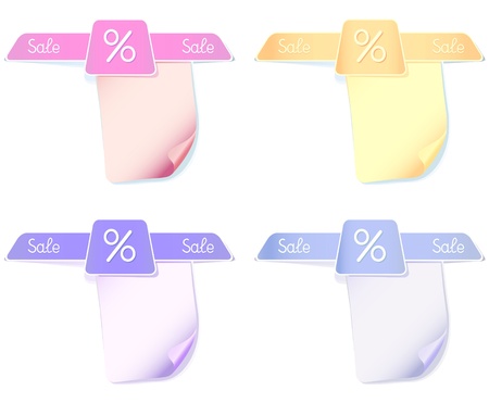 Set stickers or label  in pastel colors  for your textのイラスト素材