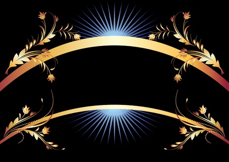 Background with golden ornament for various design artworkのイラスト素材