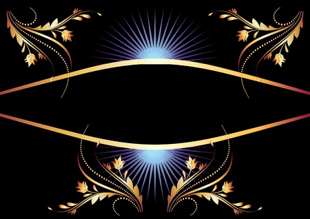 Background with golden ornament for various design artworkのイラスト素材