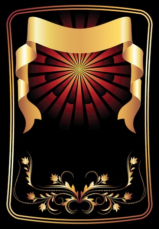 Background with golden ornament for various design artworkのイラスト素材