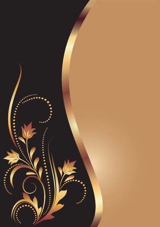 Background with golden ornament for various design artwork