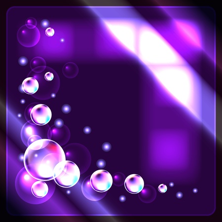 Glowing  background with bubblesのイラスト素材