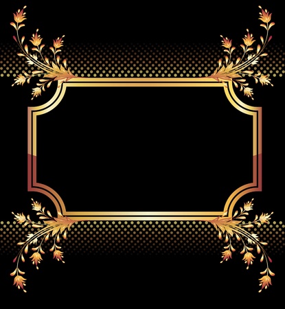 Background with golden ornament for various design artworkのイラスト素材