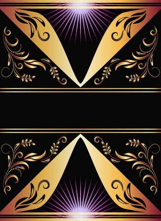 Background with golden ornament for various design artworkのイラスト素材