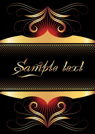 Background with golden ornament for various design artworkのイラスト素材