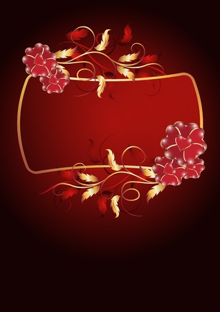 Background with ornament and elegant frameのイラスト素材