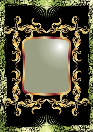 Black background with luxurious ornamentのイラスト素材