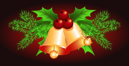 Christmas background with bellsのイラスト素材