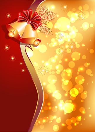 Christmas background with bellsのイラスト素材