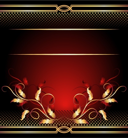 Background with golden ornament for various design artworkのイラスト素材