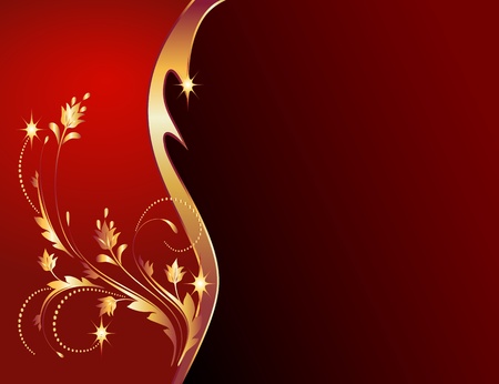 Background with golden ornament for various design artworkのイラスト素材